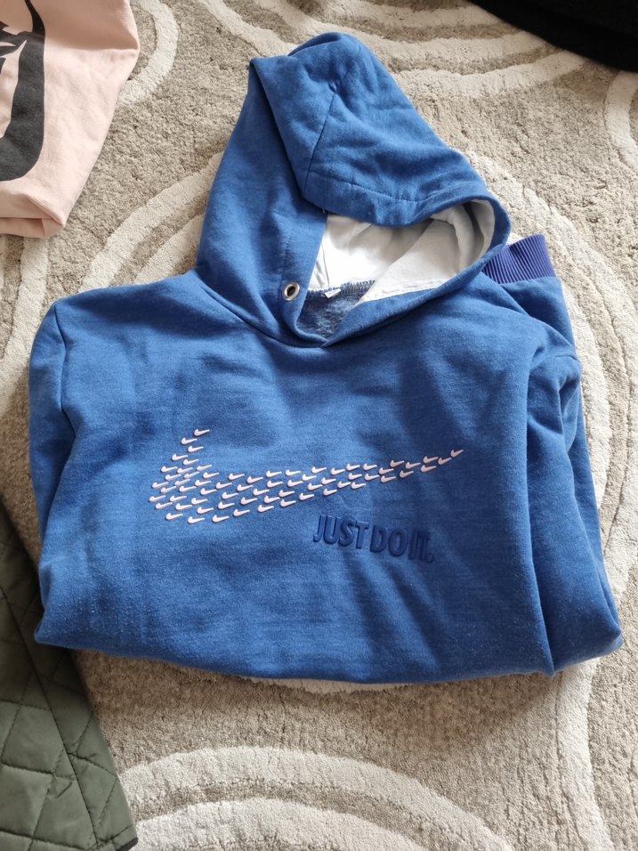 Kapüşonlu Erkek Çocuk Mavi Sweatshirt - Görsel 3