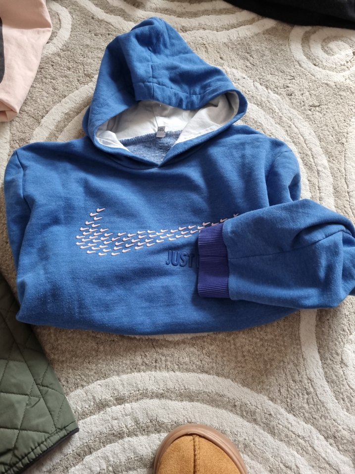 Kapüşonlu Erkek Çocuk Mavi Sweatshirt - Görsel 2