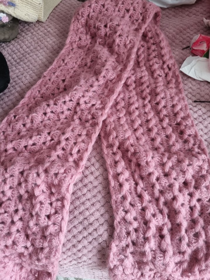 Örgü Kadın Şal Çok Renkli Pastel Tonlar - Görsel 2