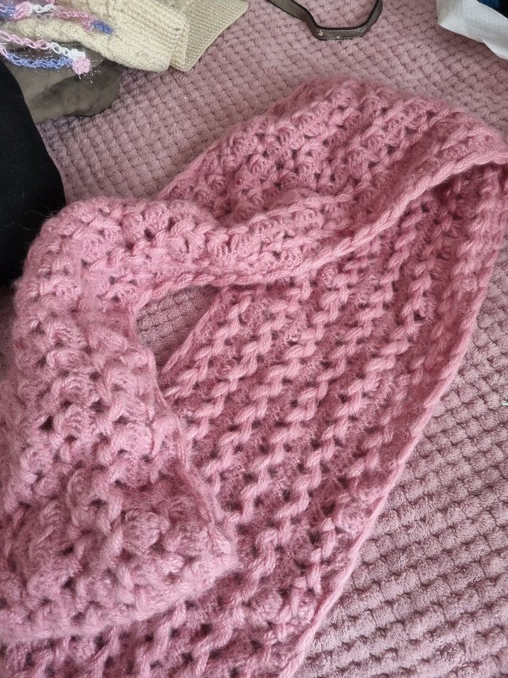 Örgü Kadın Şal Çok Renkli Pastel Tonlar - Görsel 5