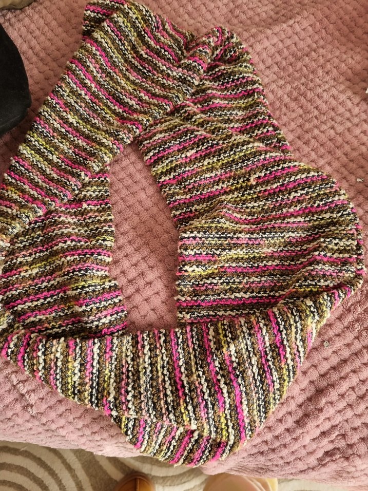 Örgü Kadın Şal Çok Renkli Pastel Tonlar - Görsel 3