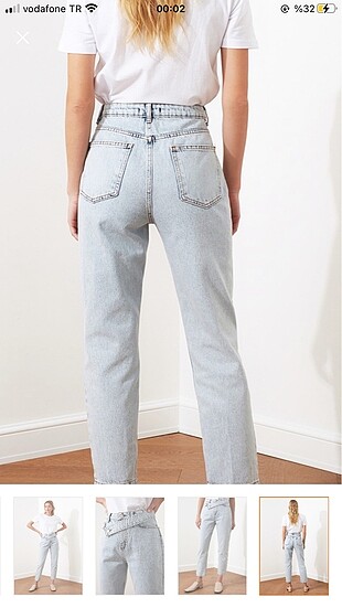 Trendyolmilla mom jeans 2 kere giyildi detaylı fotoğraf atılır