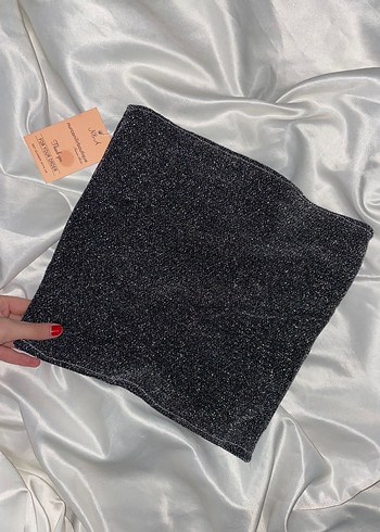 Parlak Mini Straplez Bustiyer - Görsel 2