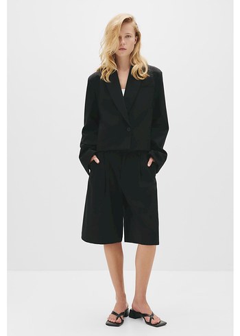 siyah bermuda şort - Görsel 2