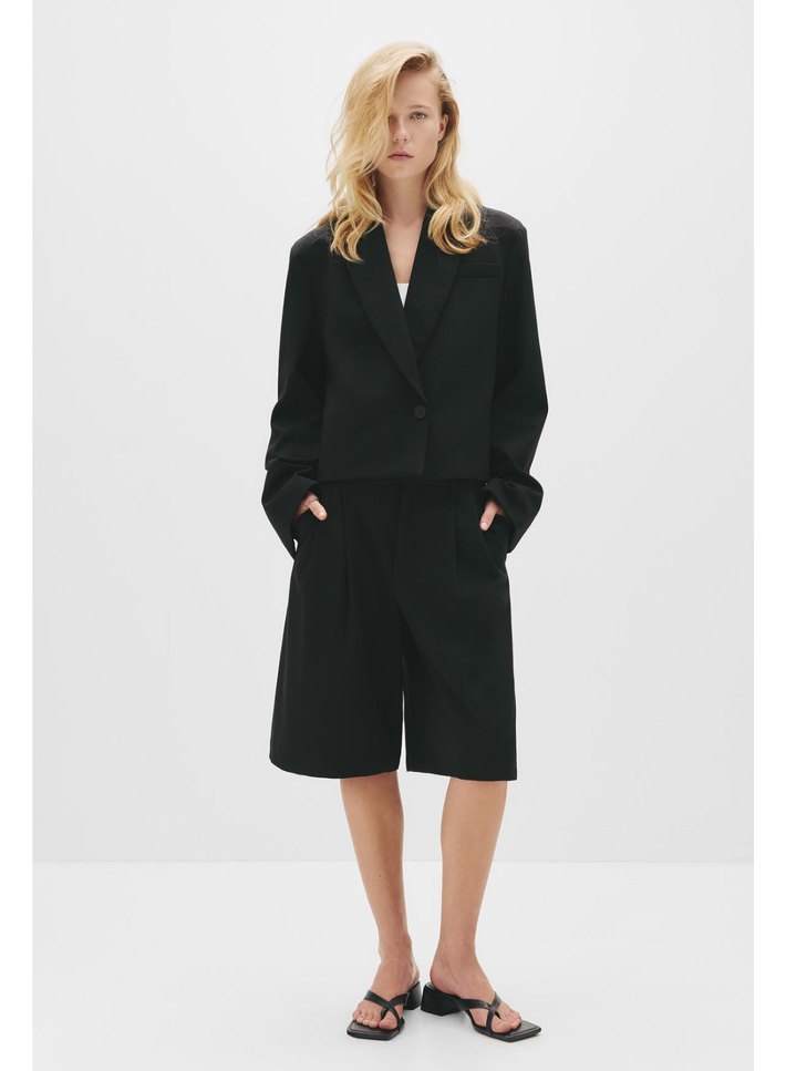 siyah bermuda şort - Görsel 2