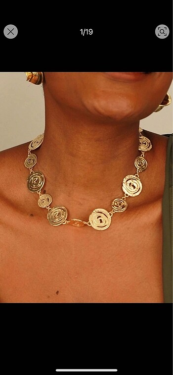 spiral desenli vintage kolye