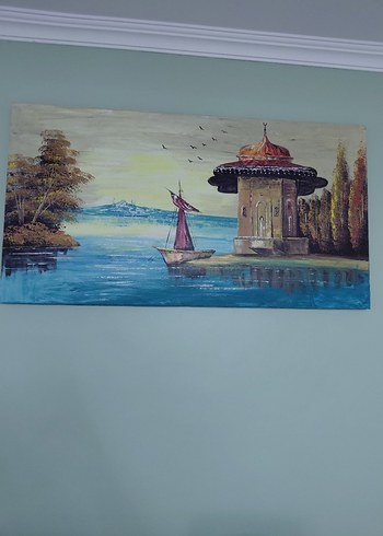 Ahşap Sanat İstanbul Üsküdar çeşme Manzarası Tablosu