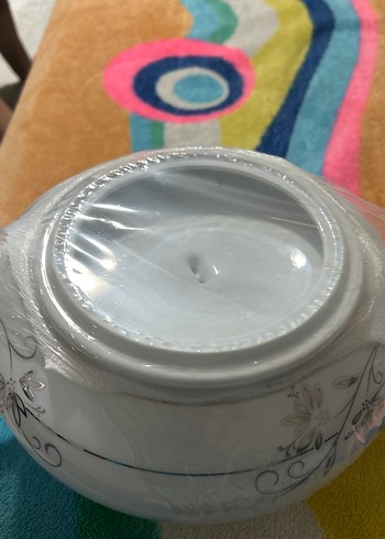 Desenli Çift Kulplu Çorba tenceresi porselen Karaca yemek takımı - Görsel 2