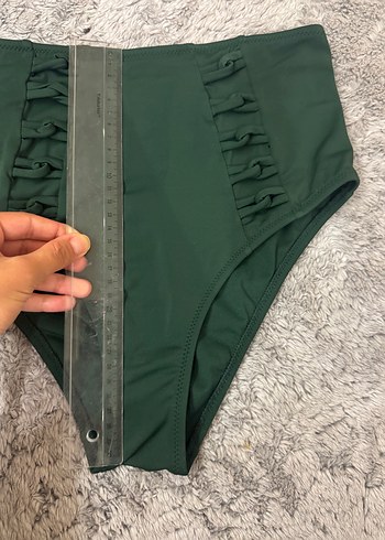 s Beden Koyu Yeşil Yüksek Bel Bikini Altı