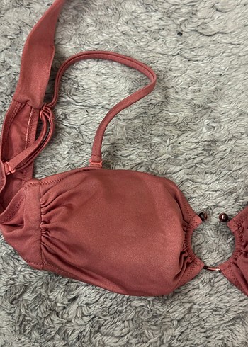 38 Beden Pembe İpli Bikini Üstü