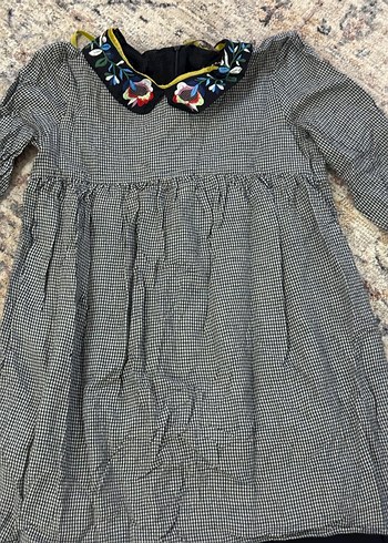 Gri Bohem Uzun Kollu Elbise - Görsel 2