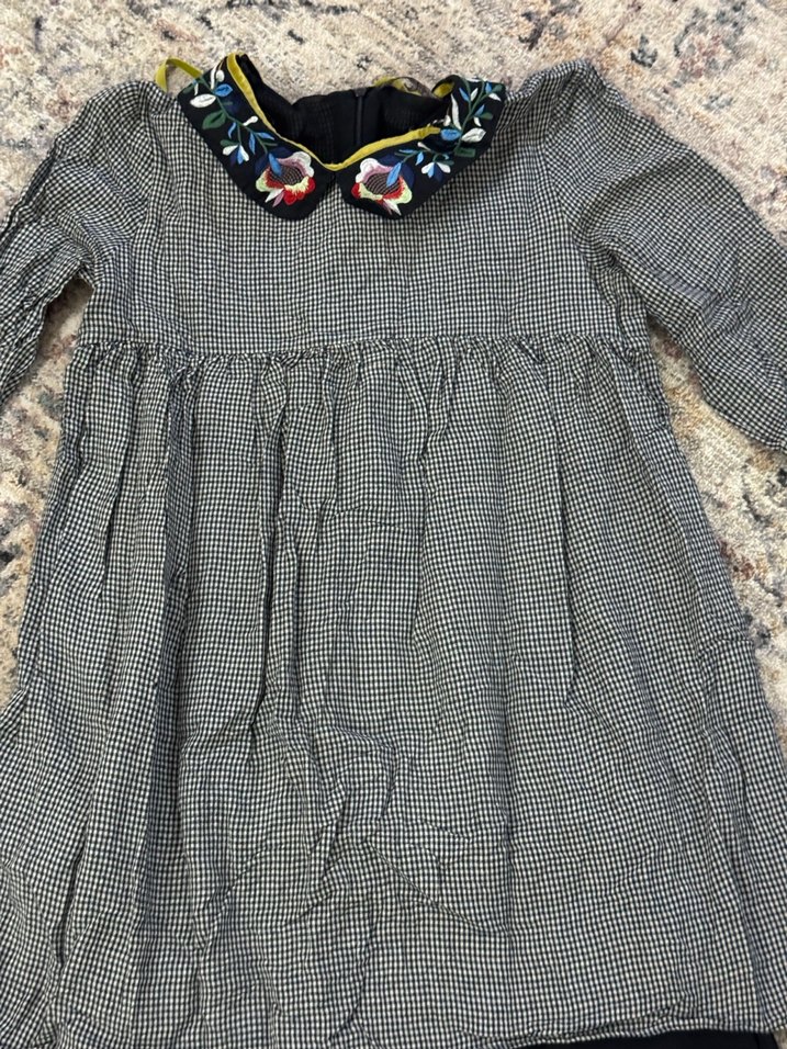 Gri Bohem Uzun Kollu Elbise - Görsel 2