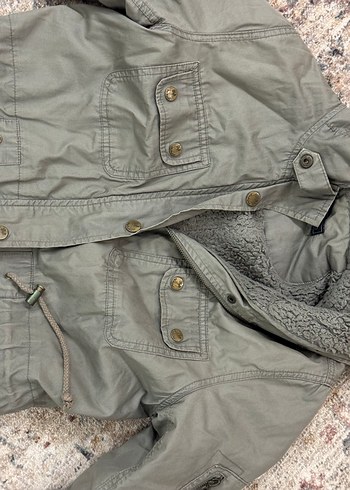 Gri Kadın Uzun Ceket - Görsel 4