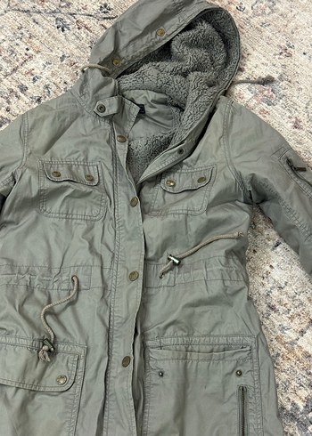 Gri Kadın Uzun Ceket - Görsel 2