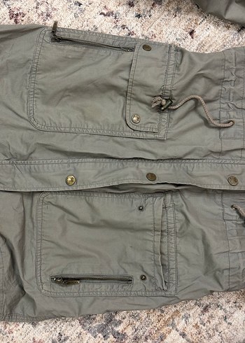 Gri Kadın Uzun Ceket - Görsel 3