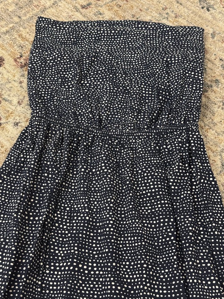 Lacivert Straplez Elbise - Görsel 2