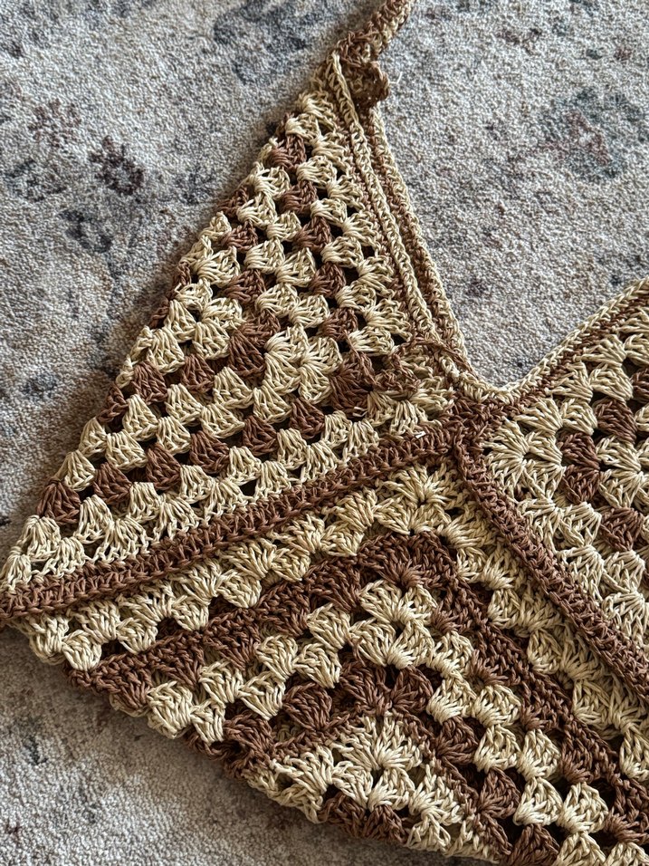 Bohem Örgü Kadın Çanta - Görsel 4