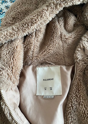 Bershka Kahverengi Kapüşonlu Kadın Peluş Ceket - Görsel 3