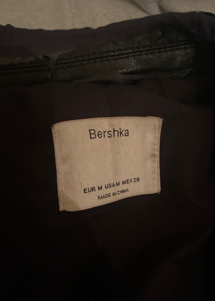 Bershka deri biker ceket - Görsel 2