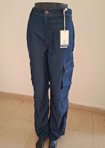 Harvey Nichols Navy Renkli Salaş Kadın Denim Pantolon