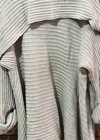 Massimo Dutti Bohem Uzun Bej Triko Kadın Hırka