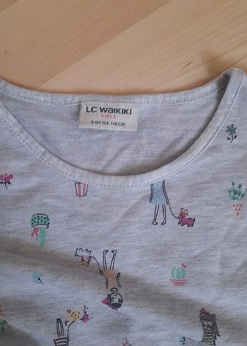 Gri Uzun Kollu Kız Çocuk Elbise - Görsel 2