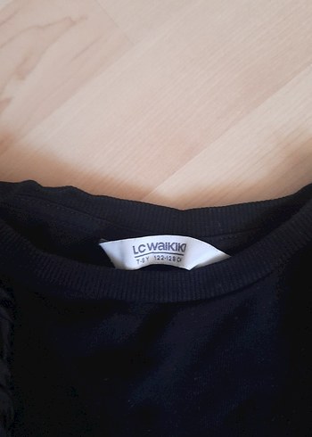 kız çocuk Siyah Fırfırlı Sweatshirt - Görsel 2