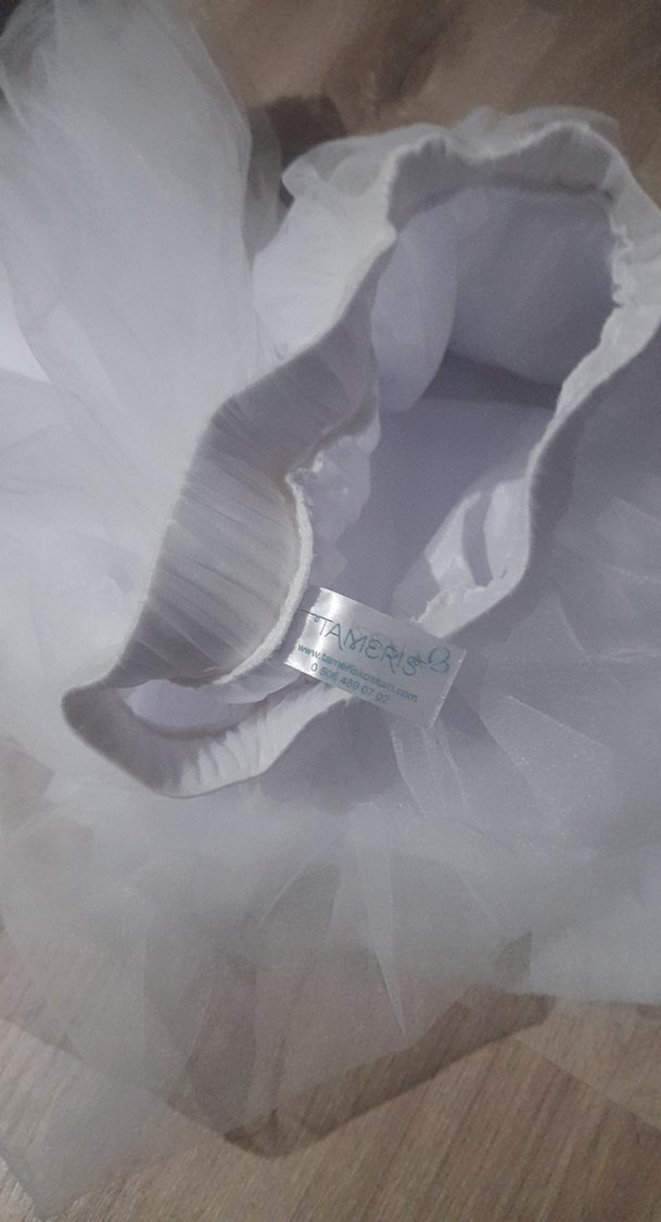 Kız Çocuk Beyaz Fırfırlı tütü Etek - Görsel 2