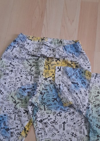 Çok Renkli Pastel Batik Desenli Çocuk İçlik Takımı - Görsel 3