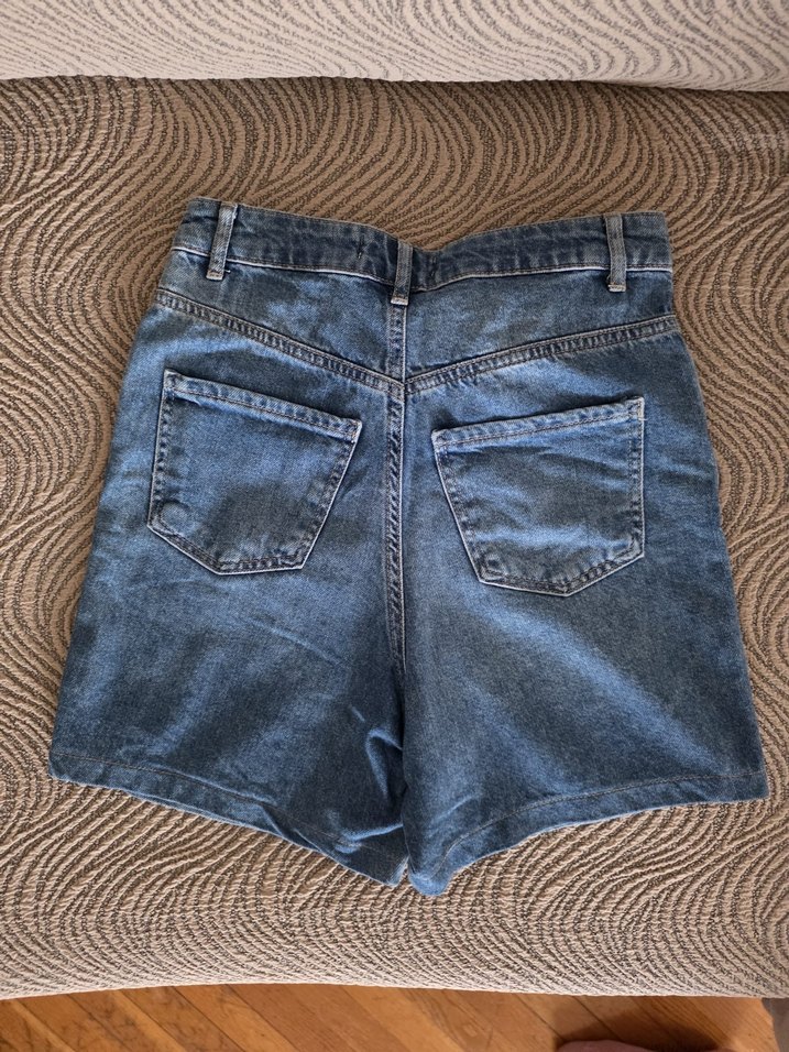 LCW Yüksek Bel Kot Şort - Görsel 2