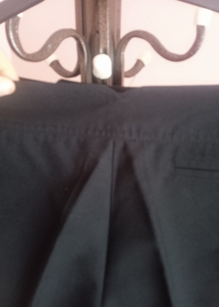 Siyah yüksek bel İspanyol paça siyah pantolon  - Görsel 2