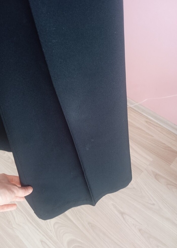 Siyah yüksek bel İspanyol paça siyah pantolon  - Görsel 3