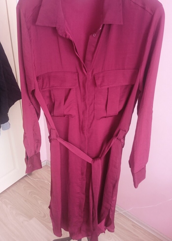 Bordo elbise - Görsel 2