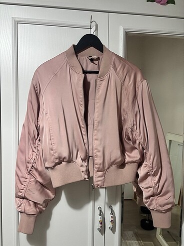 H&m pembe bomber ceket