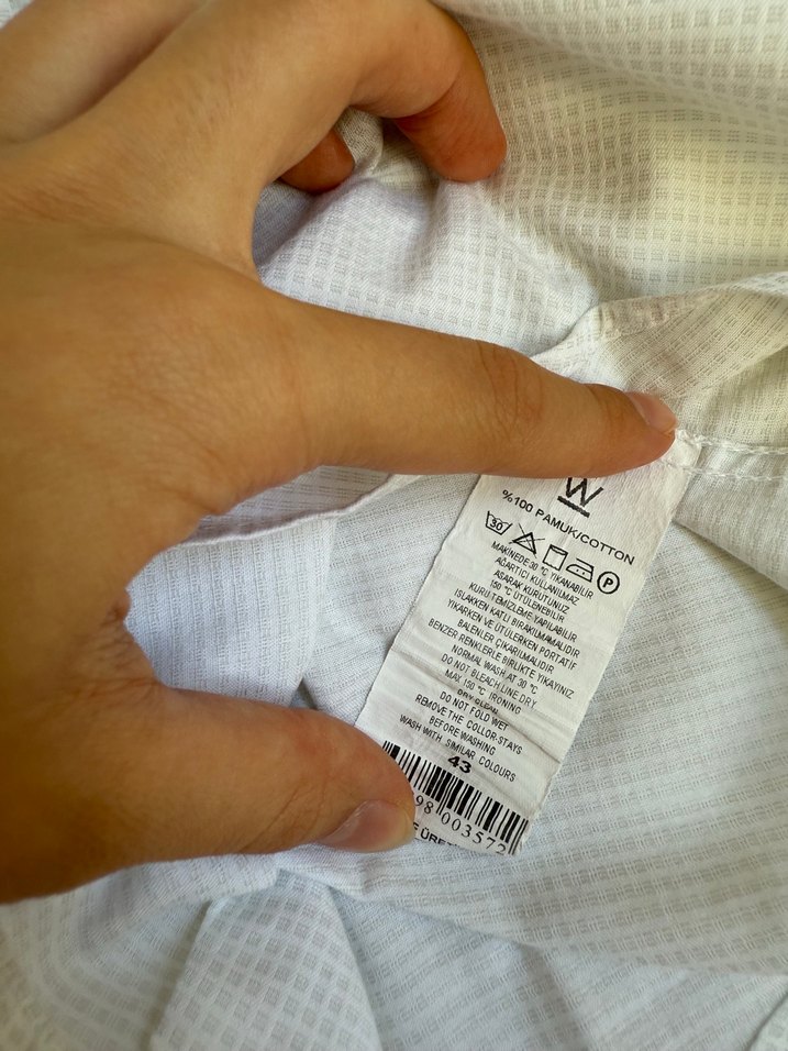 Erkek Beyaz Gömlek - Görsel 5