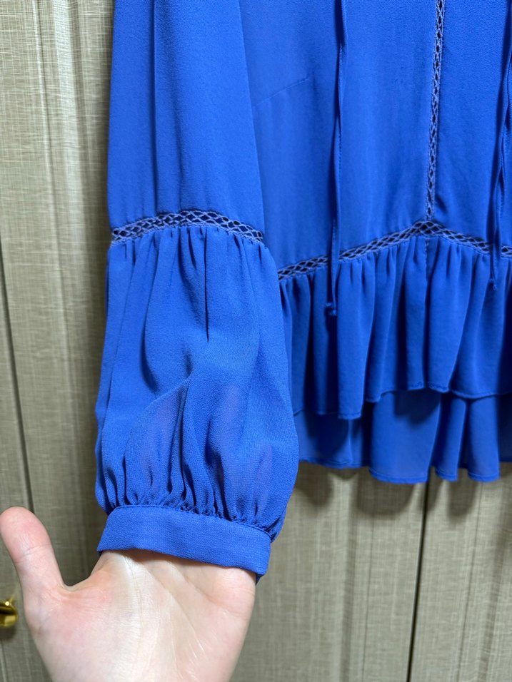 Kadın transparan fırfırlı bluz - Görsel 2