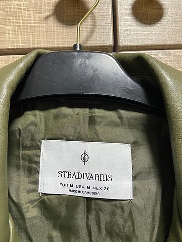 m Beden Stradıvarıus kadın deri ceket