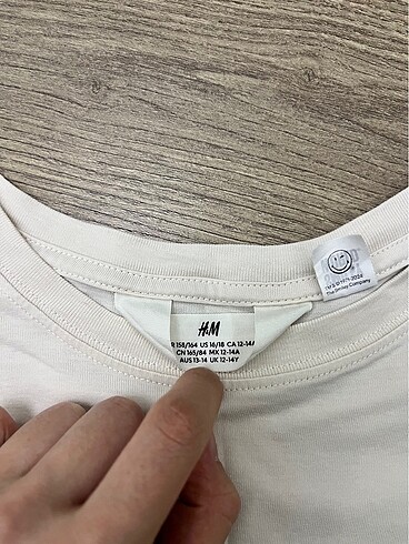 13-14 Yaş Beden H&M Kız Çocuk Tişört