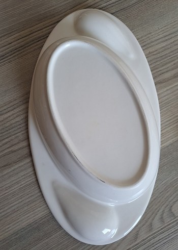  Beden Beyaz Seramik Desenli Tabak