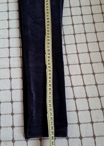 Kız Çocuk Lacivert Kadife Tayt - Görsel 6