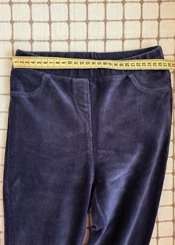 Kız Çocuk Lacivert Kadife Tayt - Görsel 4