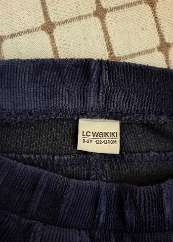 Kız Çocuk Lacivert Kadife Tayt - Görsel 3