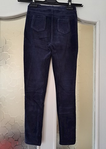 Kız Çocuk Lacivert Kadife Tayt - Görsel 2