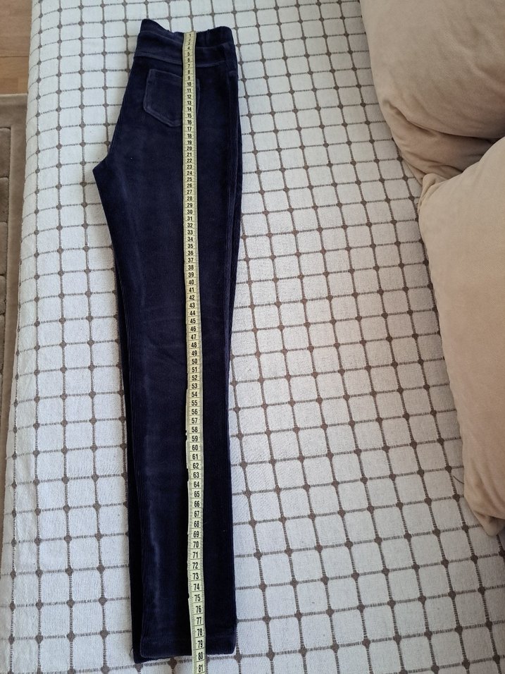 Kız Çocuk Lacivert Kadife Tayt - Görsel 5