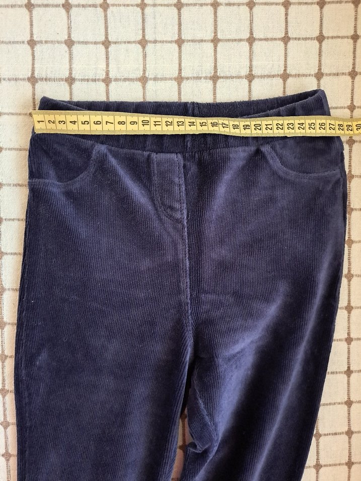 Kız Çocuk Lacivert Kadife Tayt - Görsel 4