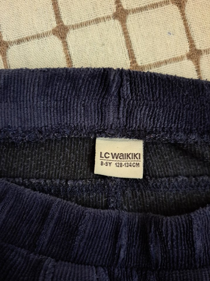 Kız Çocuk Lacivert Kadife Tayt - Görsel 3