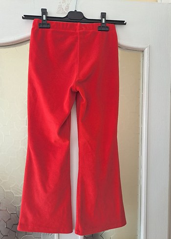 Kız Çocuk İspanyol Paça Kadife Tayt - Görsel 2