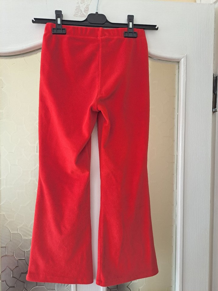 Kız Çocuk İspanyol Paça Kadife Tayt - Görsel 2