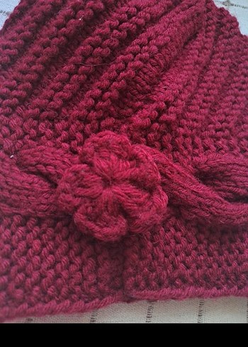 Çiçek Detaylı Örgü Kadın Bere - Görsel 5