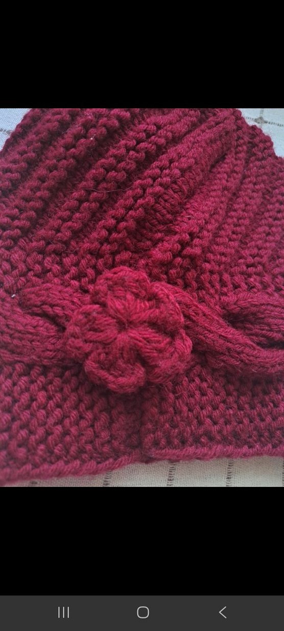 Çiçek Detaylı Örgü Kadın Bere - Görsel 5